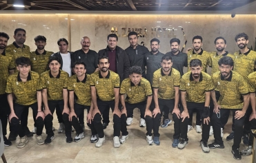 حضور مدیرعامل محترم کاراوران صنعت خاورمیانه در جمع بازیکنان تیم فوتسال