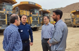 بازدید نمایندگان امور توسعه مدیریت هلدینگ میدکو از کارگاه معدن سنگ آهن جلال آباد؛ 